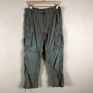 Maclaren Pants Mens Small Green Cargo Pockets Convertible Hiking Outdoor Fishing